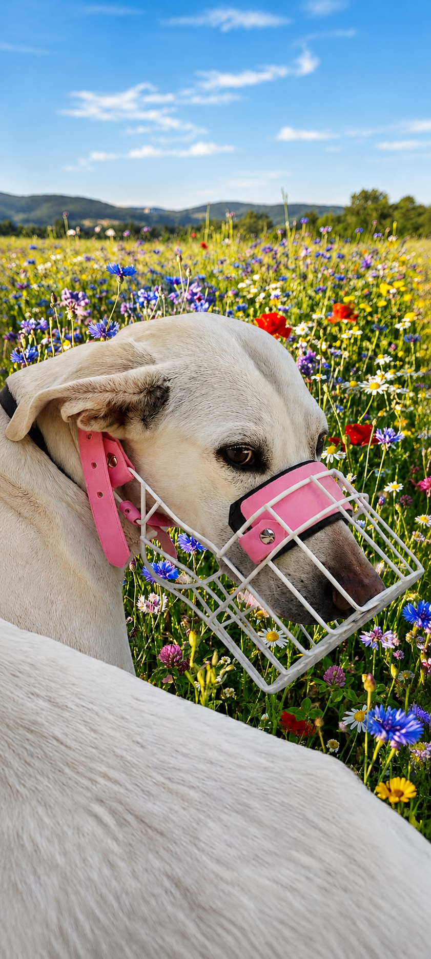 Muselière Chien - Cage colorée + biothane