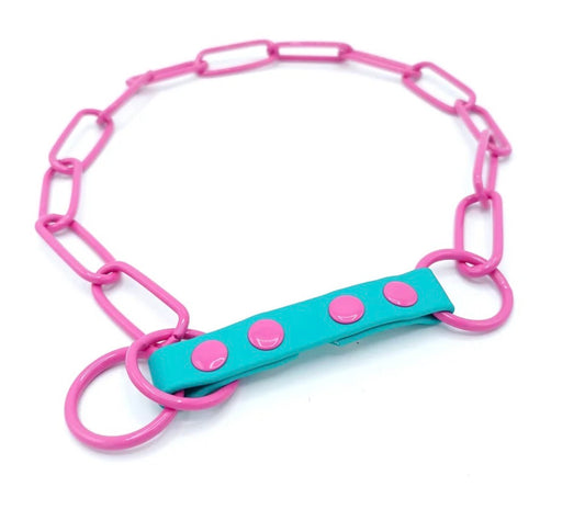 Collier à chaîne coloré - Martingale (Chaîne x Biothane)