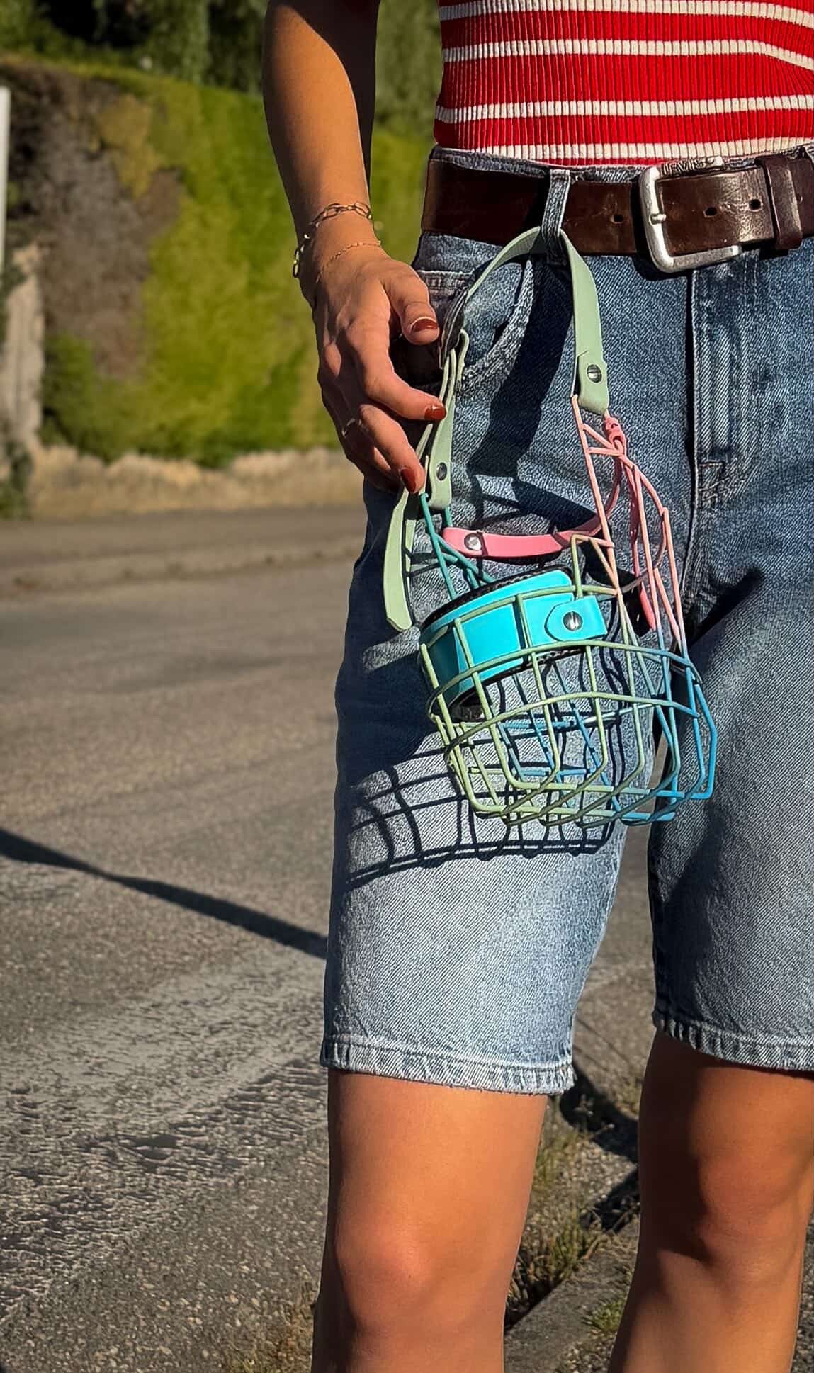 Muselière Chien - Cage Multicolor + biothane