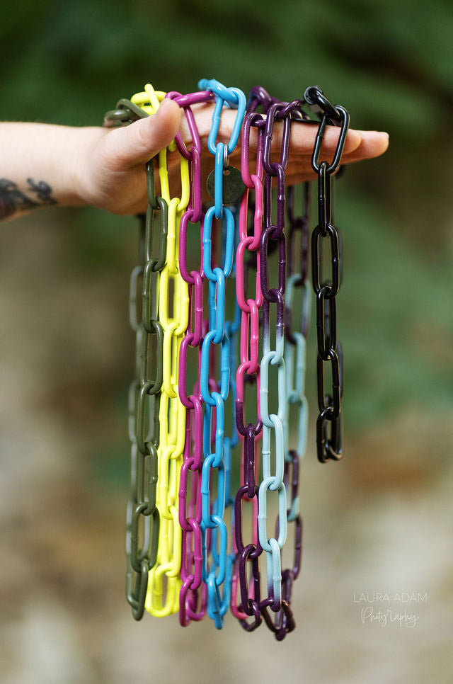Collier Chaîne Non Étrangleur et Bicolore pour chien  - Chaîne Croc Méchante