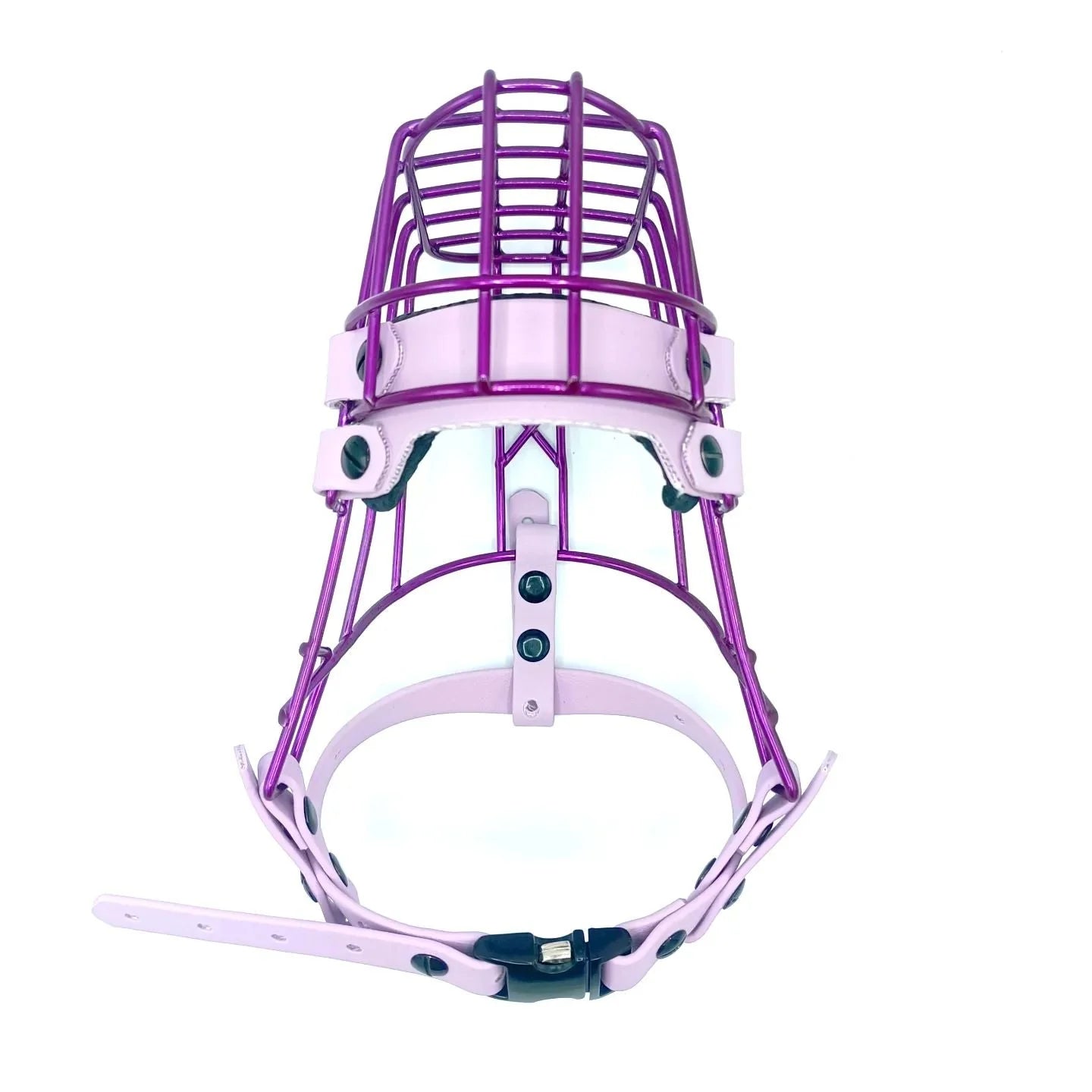 Muselière Chien - Cage Couleur Métallique + biothane