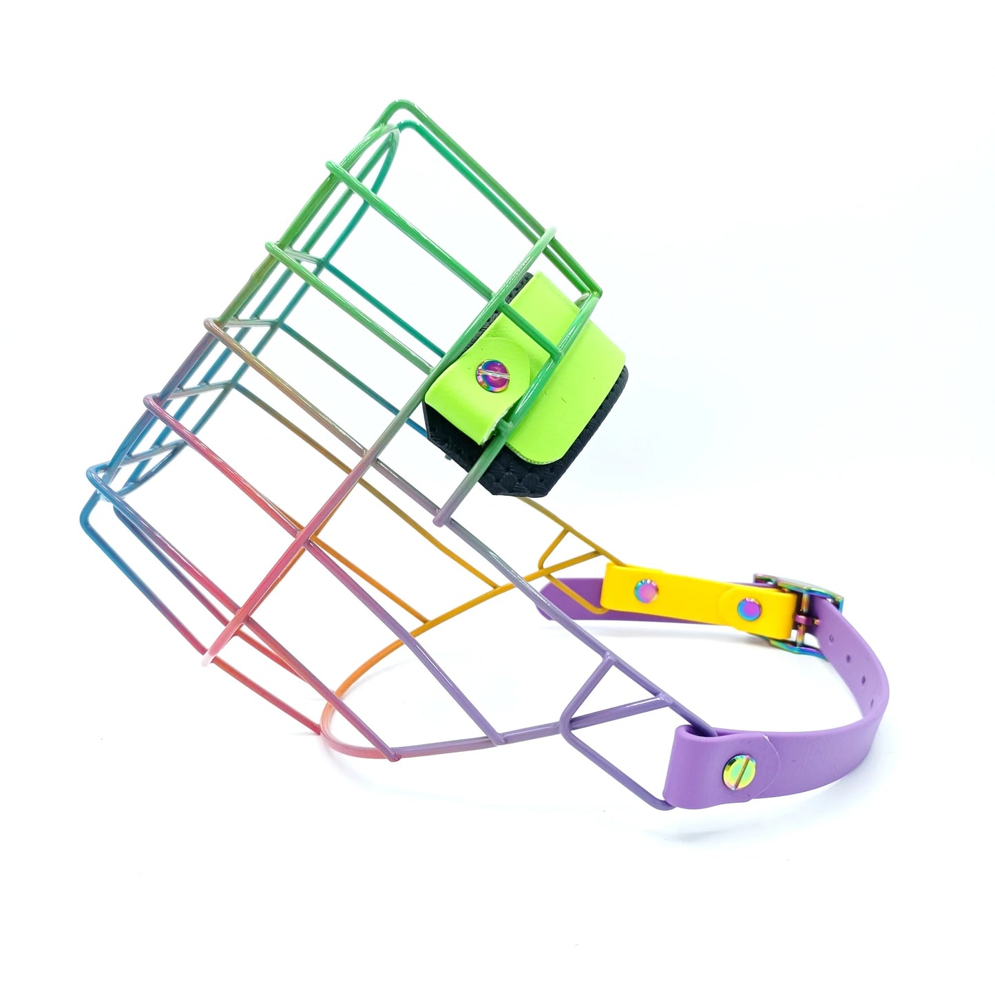 Muselière Chien - Cage Multicolor + biothane