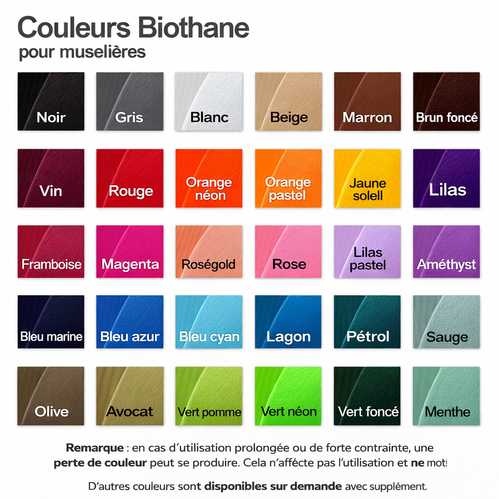 Muselière Chien - Cage colorée + biothane