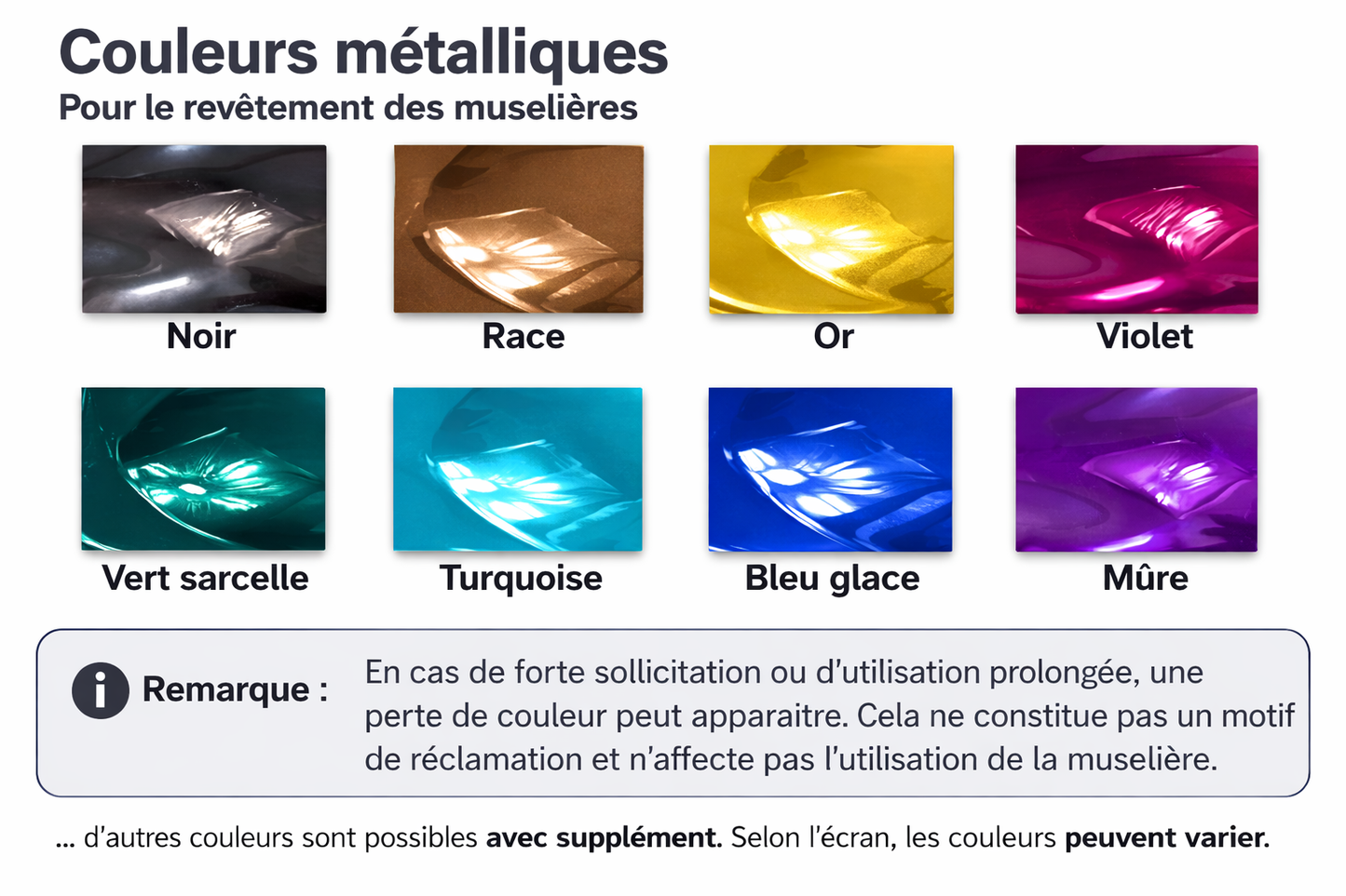 Muselière Chien - Cage Couleur Métallique + biothane