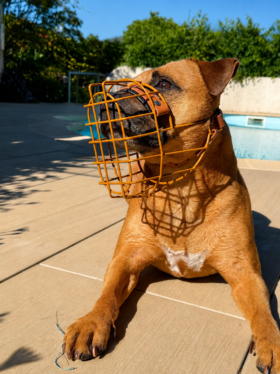 Muselière Chien - Cage colorée + biothane